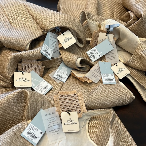 Antonio Melani x The Style Bungalow Manana Scoop Neck Raffia Mini Dress - Picture 17 of 17